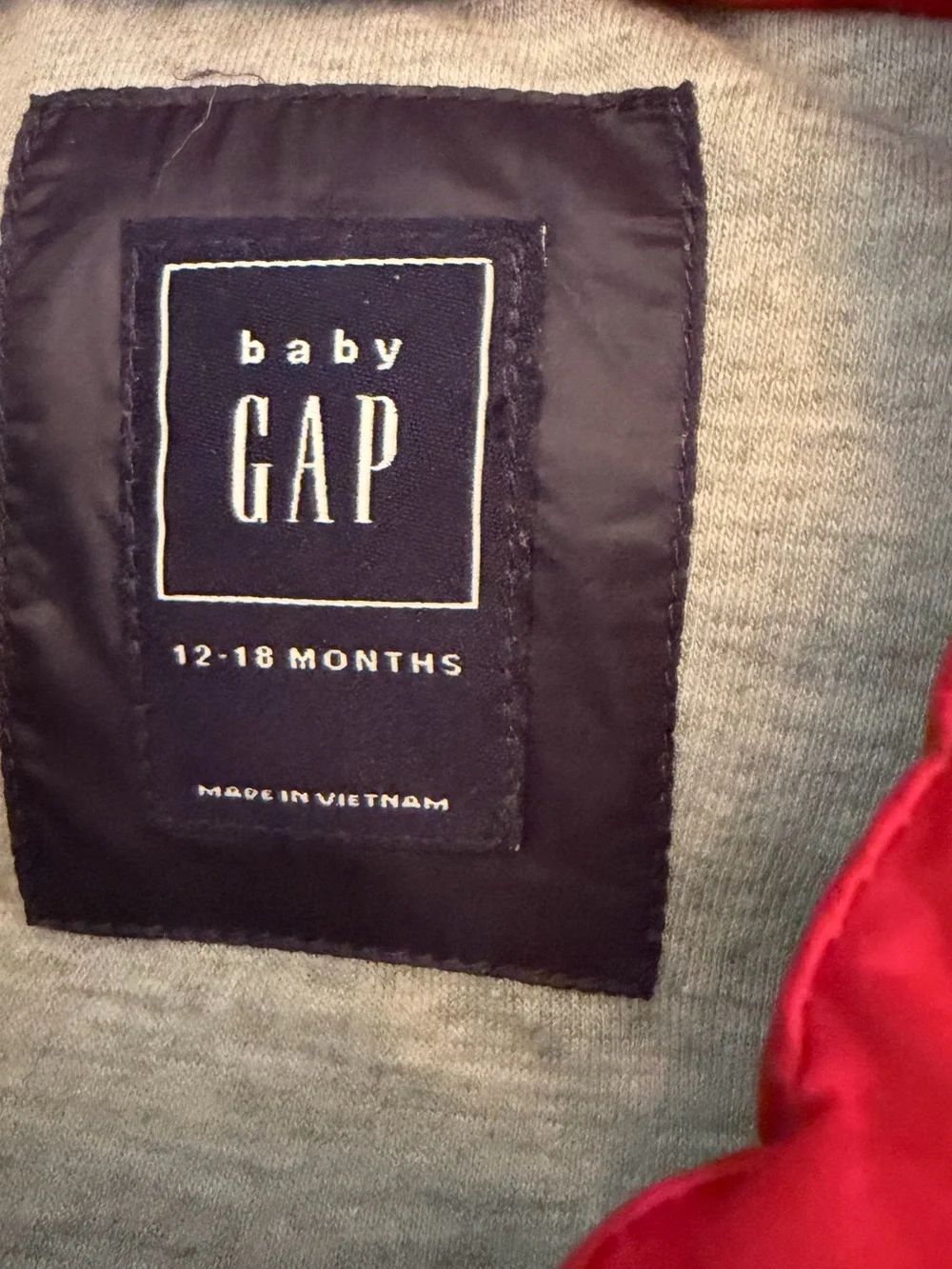 GAP Kids Camo Hooded Puffer Jacket and Vest - 12-18 months - lot of 2
